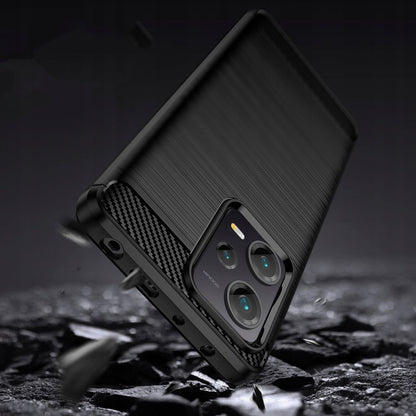 Husa pentru Xiaomi Poco X5 / Note 12 5G, Techsuit, Carbon, Neagra