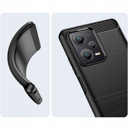 Husa pentru Xiaomi Poco X5 / Note 12 5G, Techsuit, Carbon, Neagra