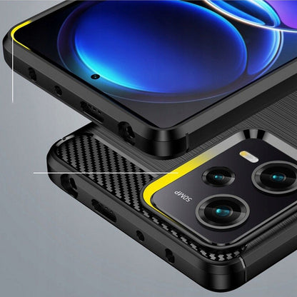 Husa pentru Xiaomi Poco X5 Pro / Redmi Note 12 Pro 5G, Techsuit, Carbon, Neagra