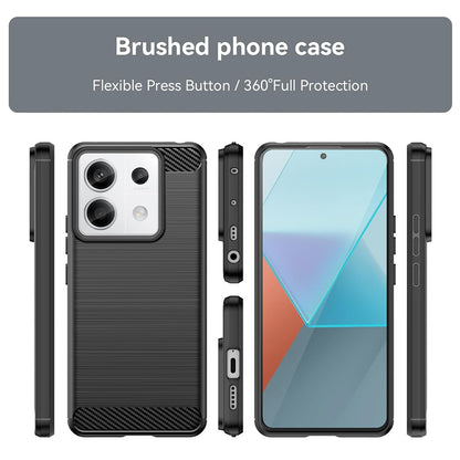 Husa pentru Xiaomi Poco X6 / Note 13 Pro 5G, Techsuit, Carbon, Neagra