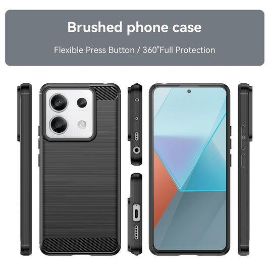 Husa pentru Xiaomi Poco X6 / Note 13 Pro 5G, Techsuit, Carbon, Neagra