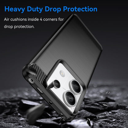 Husa pentru Xiaomi Poco X6 / Note 13 Pro 5G, Techsuit, Carbon, Neagra