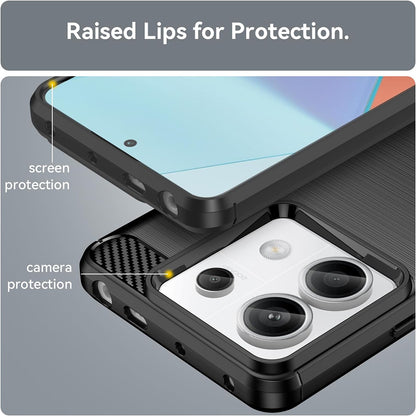 Husa pentru Xiaomi Poco X6 / Note 13 Pro 5G, Techsuit, Carbon, Neagra