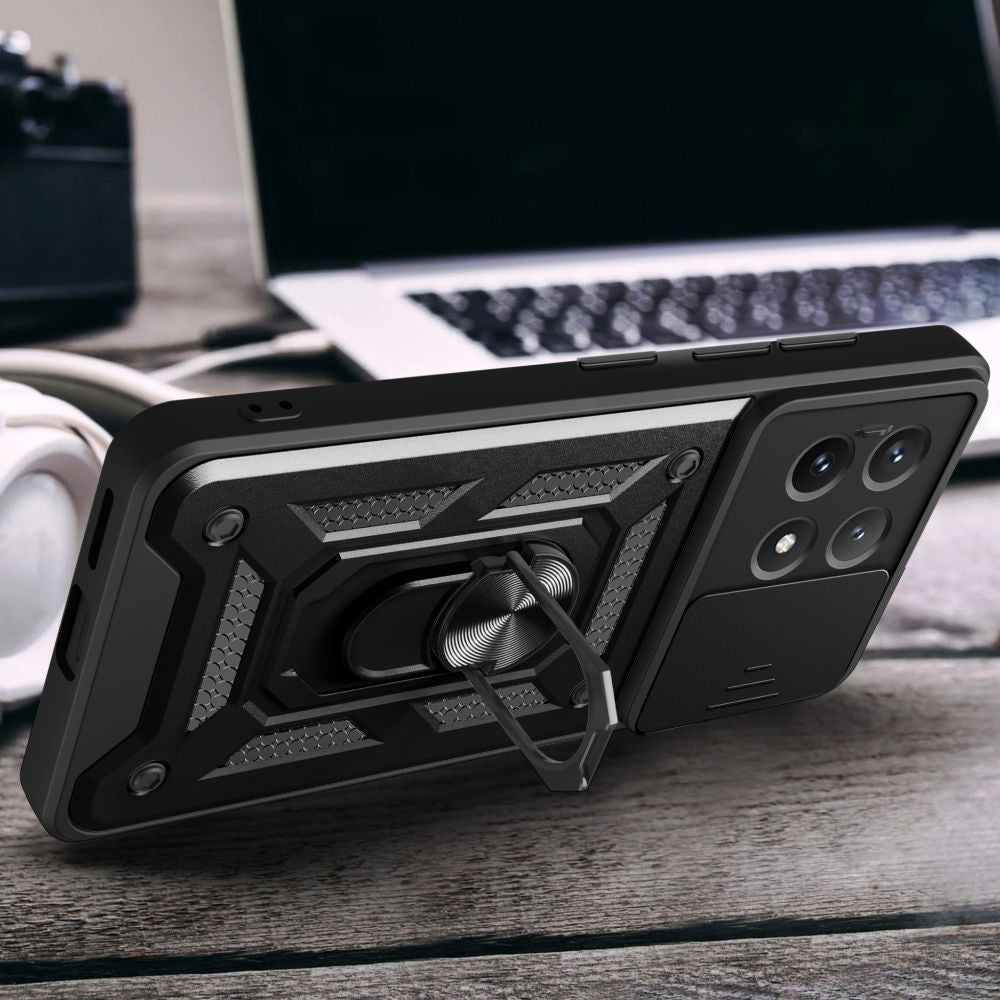 Husa pentru Xiaomi Poco X6 Pro, Techsuit, CamShield, Neagra