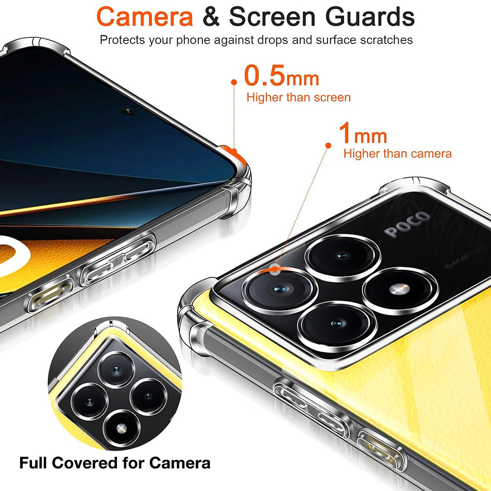 Husa pentru Xiaomi Poco X6 Pro, Techsuit, Shockproof Clear, Transparenta