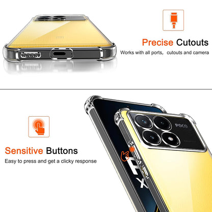 Husa pentru Xiaomi Poco X6 Pro, Techsuit, Shockproof Clear, Transparenta