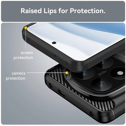 Husa pentru Xiaomi Poco X7 / Note 14 Pro 5G, Techsuit, Carbon, Neagra