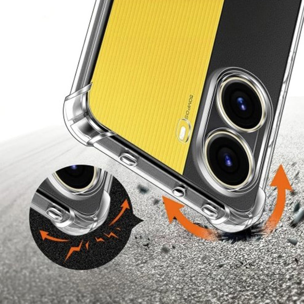 Husa pentru Xiaomi Poco X7 Pro, Techsuit, Shockproof Clear, Transparenta