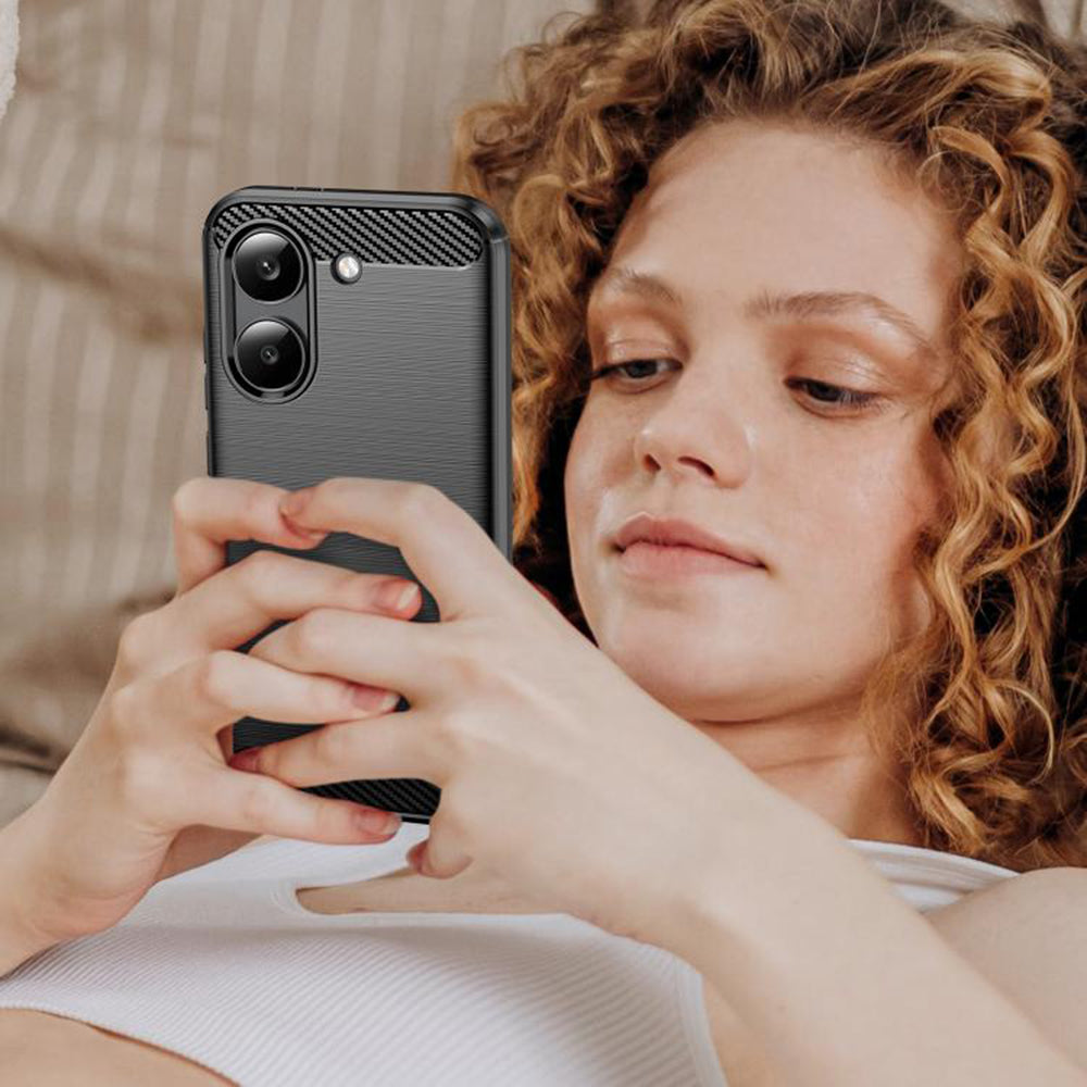 Husa pentru Xiaomi Poco X8 Pro, Techsuit, Carbon, Neagra