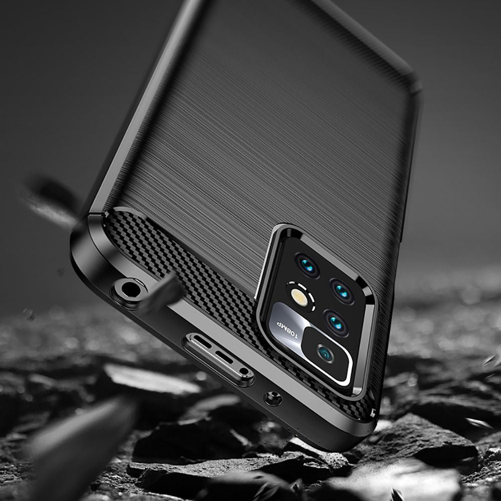 Husa pentru Xiaomi Redmi 10 2022 / 10 (2021), Techsuit, Carbon, Neagra