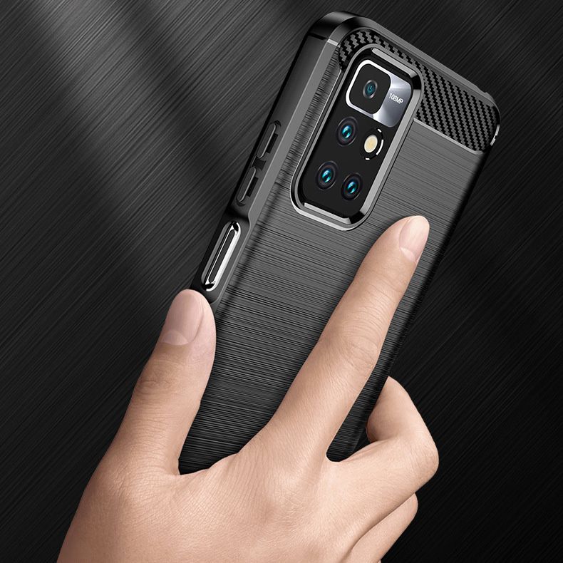 Husa pentru Xiaomi Redmi 10 2022 / 10 (2021), Techsuit, Carbon, Neagra