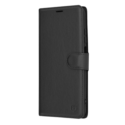 Husa pentru Xiaomi Redmi 10 2022 / 10 (2021), Techsuit, Leather Folio, Neagra