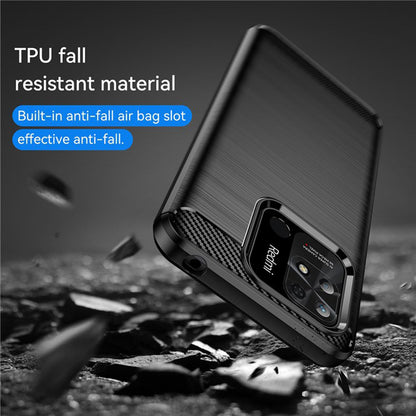 Husa pentru Xiaomi Redmi 10C, Techsuit, Carbon, Neagra