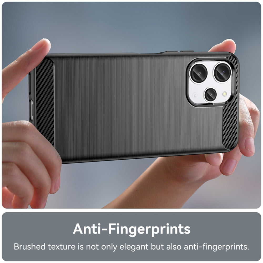 Husa pentru Xiaomi Redmi 12 5G / 12, Techsuit, Carbon, Neagra