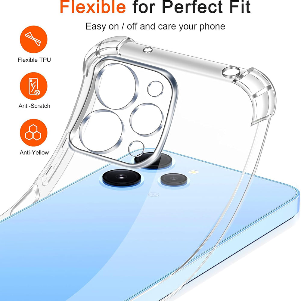 Husa pentru Xiaomi Redmi 12 5G / 12, Techsuit, Shockproof Clear, Transparenta