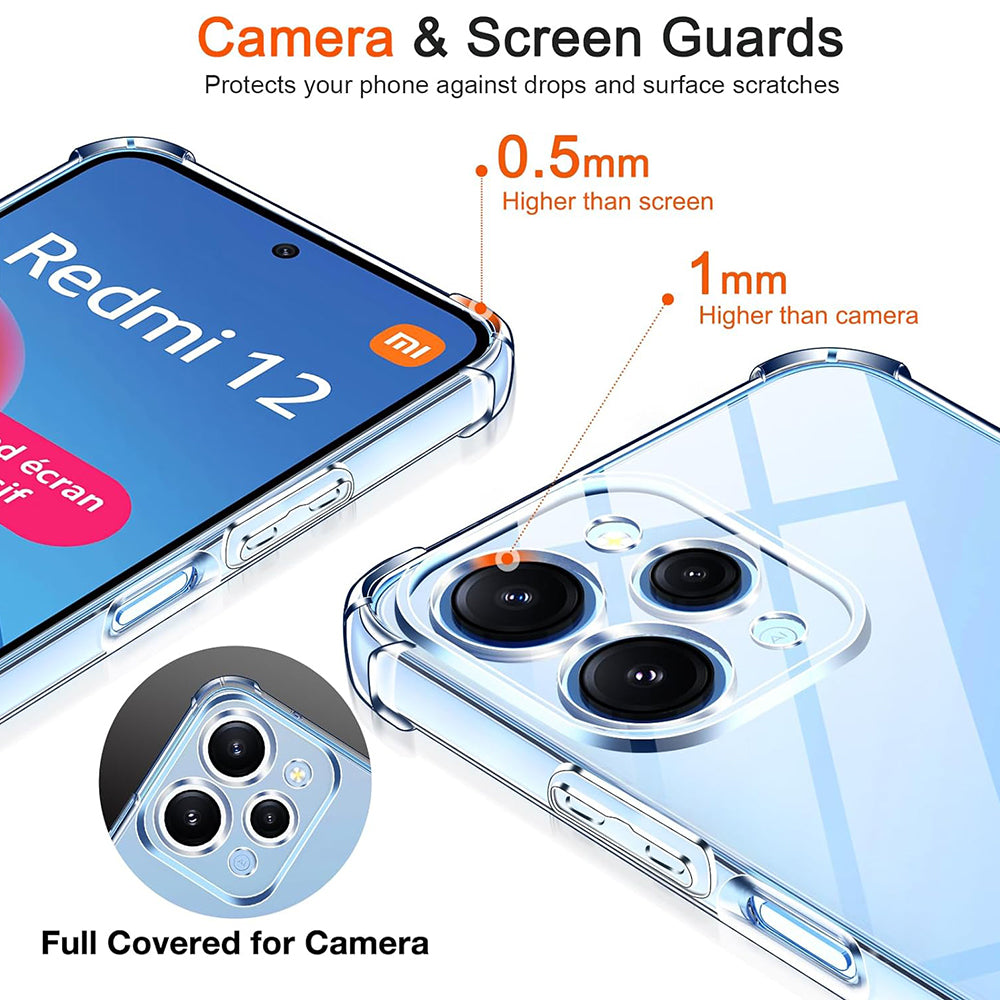 Husa pentru Xiaomi Redmi 12 5G / 12, Techsuit, Shockproof Clear, Transparenta