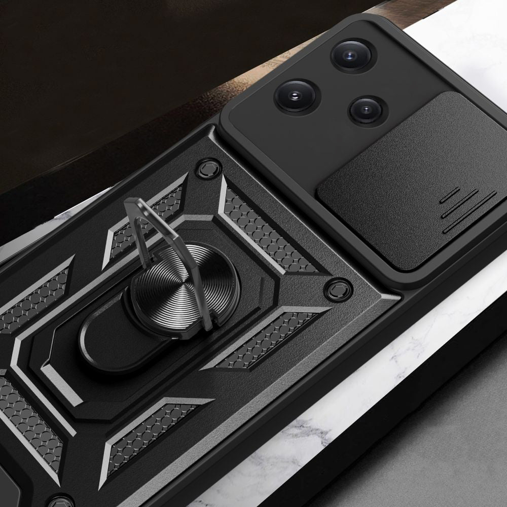 Husa pentru Xiaomi Redmi 12 5G, Techsuit, CamShield, Neagra