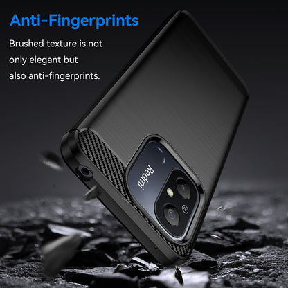Husa pentru Xiaomi Redmi 12C, Techsuit, Carbon, Neagra