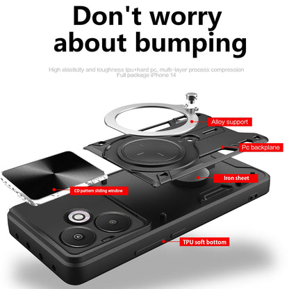Husa pentru Xiaomi Redmi 13C 5G, Techsuit, CamGuard Pro, Rosie
