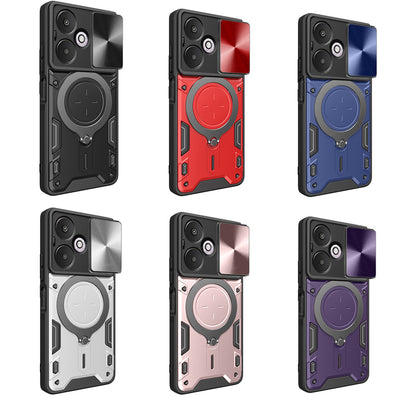 Husa pentru Xiaomi Redmi 13C 5G, Techsuit, CamGuard Pro, Rosie