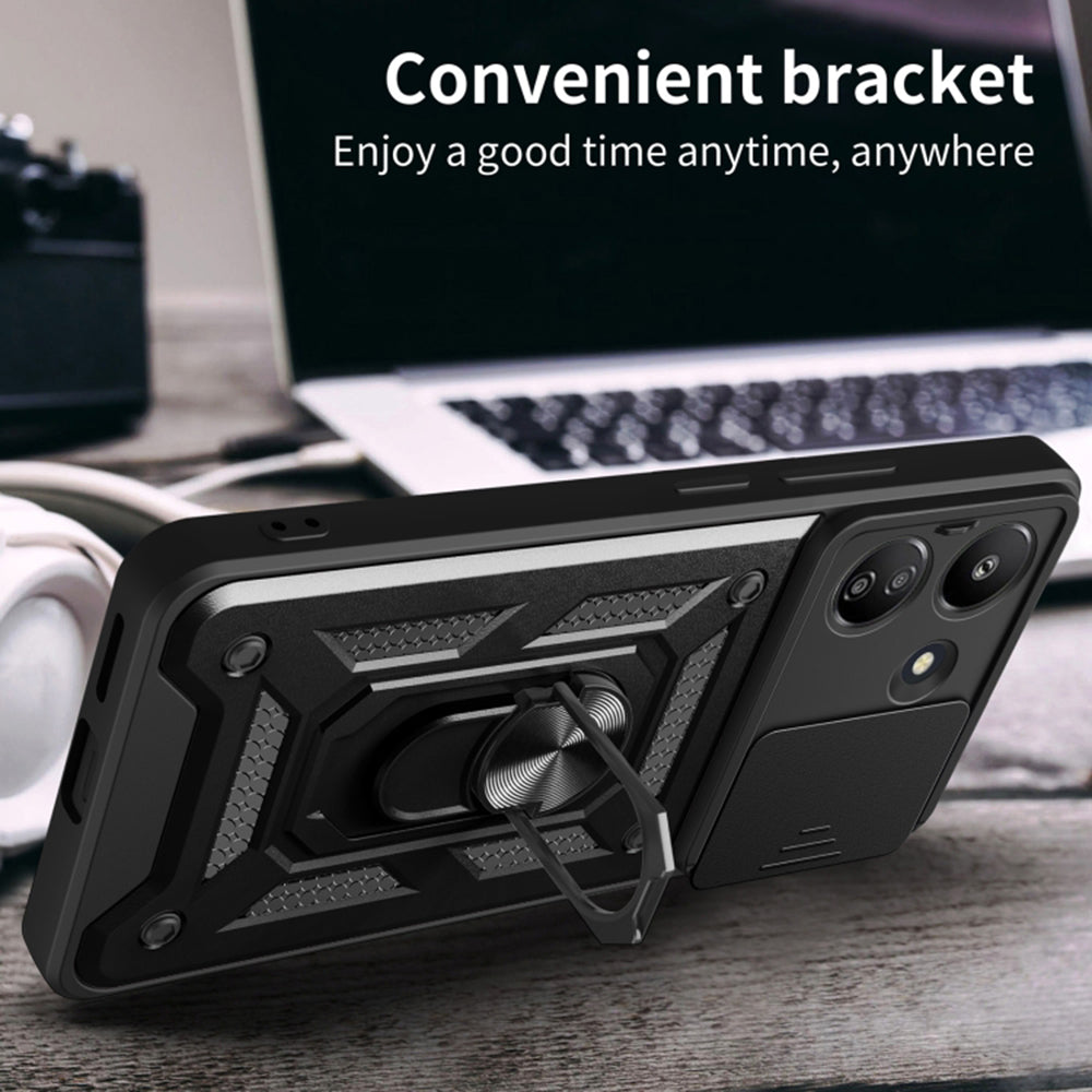 Husa pentru Xiaomi Redmi 13C 5G, Techsuit, CamShield, Neagra