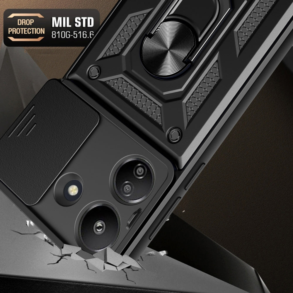 Husa pentru Xiaomi Redmi 13C 5G, Techsuit, CamShield, Neagra