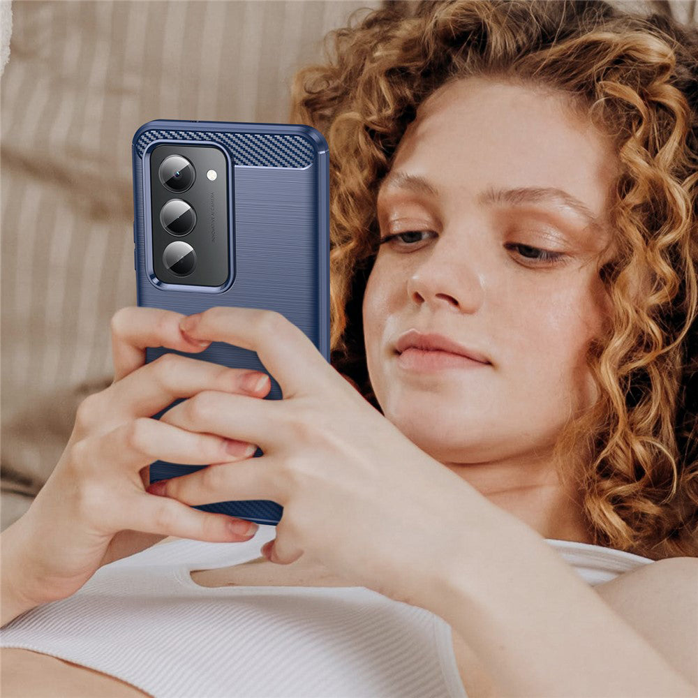Husa pentru Xiaomi Redmi 15 5G / 15 4G, Techsuit, Carbon, Albastra