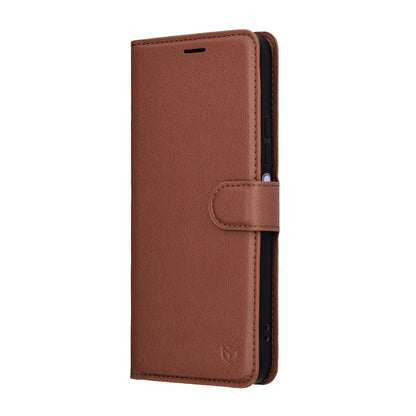 Husa pentru Xiaomi Redmi 15 5G / 15 4G, Techsuit, Leather Folio, Maro