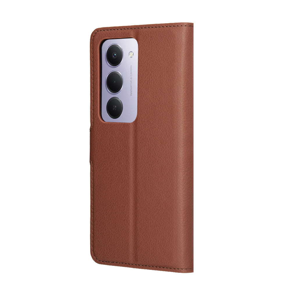 Husa pentru Xiaomi Redmi 15 5G / 15 4G, Techsuit, Leather Folio, Maro