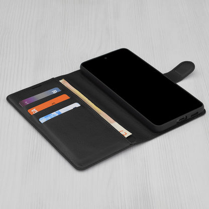 Husa pentru Xiaomi Redmi 15 5G / 15 4G, Techsuit, Leather Folio, Neagra