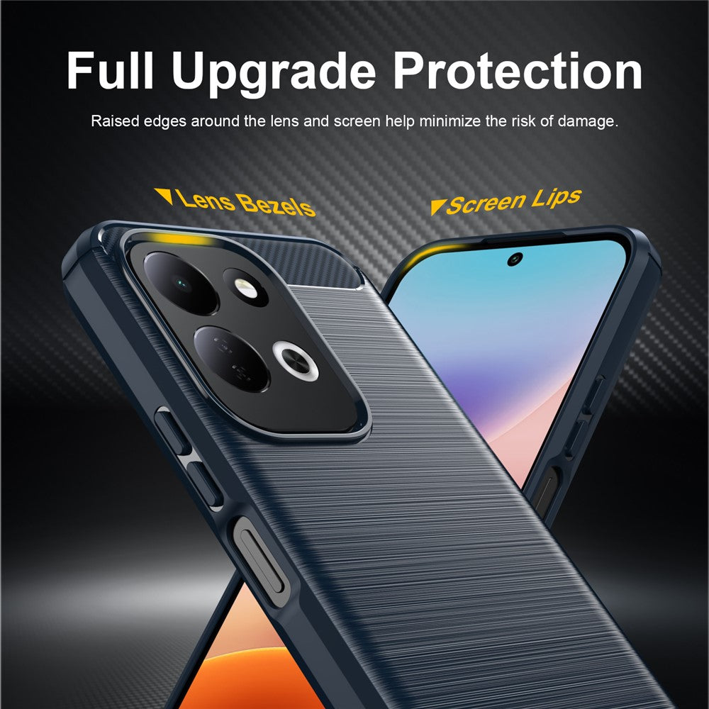Husa pentru Xiaomi Redmi 17 5G / 17 4G, Techsuit, Carbon, Albastra