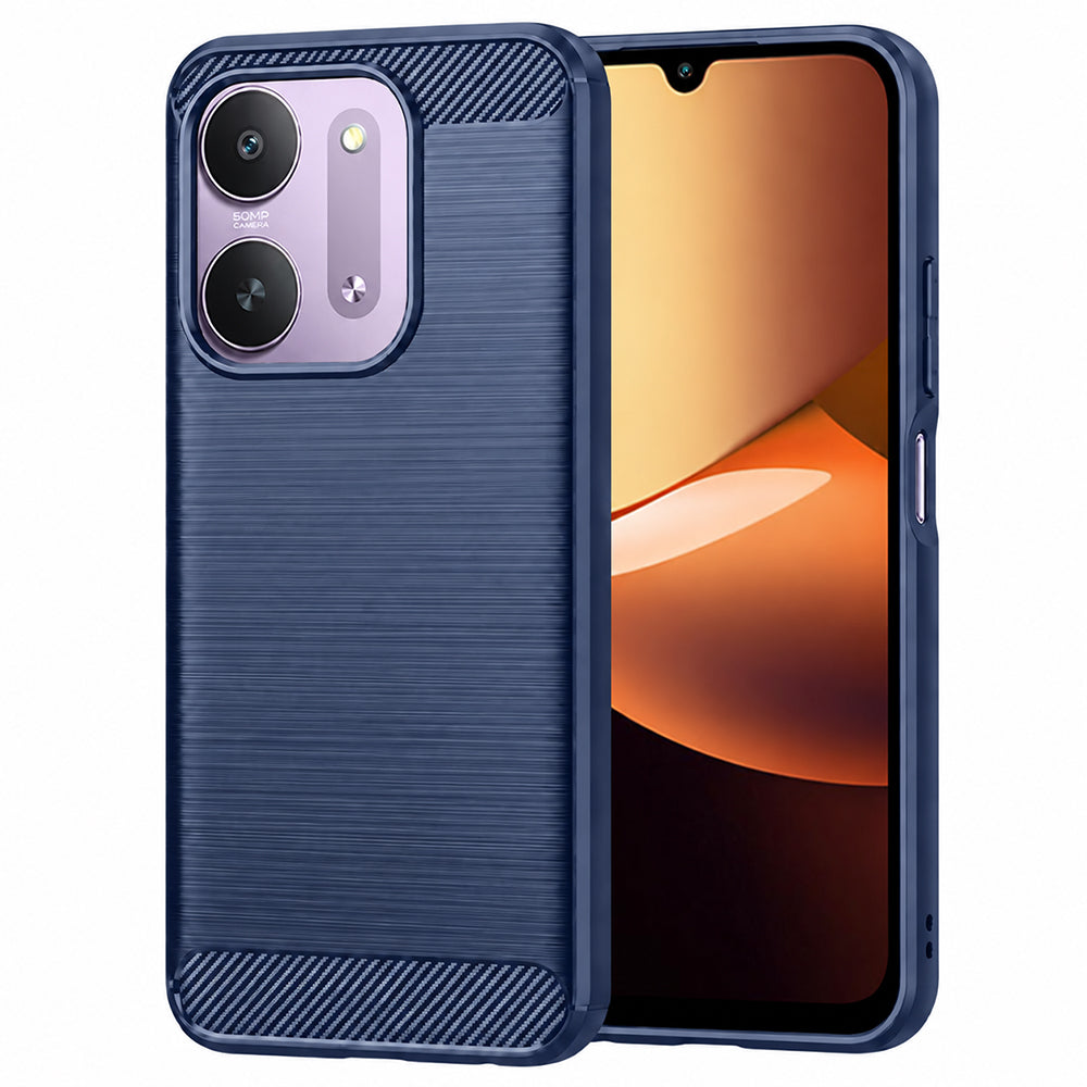 Husa pentru Xiaomi Redmi 17C 5G, Techsuit, Carbon, Albastra