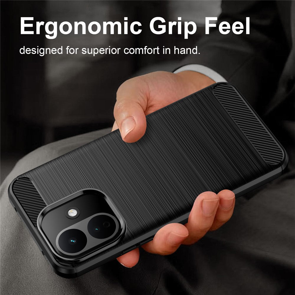 Husa pentru Xiaomi Redmi 17C 5G, Techsuit, Carbon, Albastra