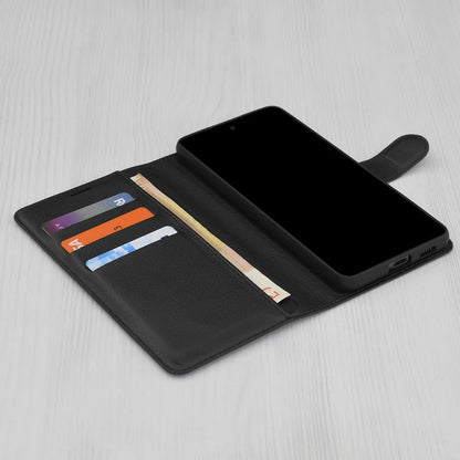 Husa pentru Xiaomi Redmi Note 14 Pro+ 5G / Note 14 Pro 5G / Poco X7, Techsuit, Leather Folio, Neagra