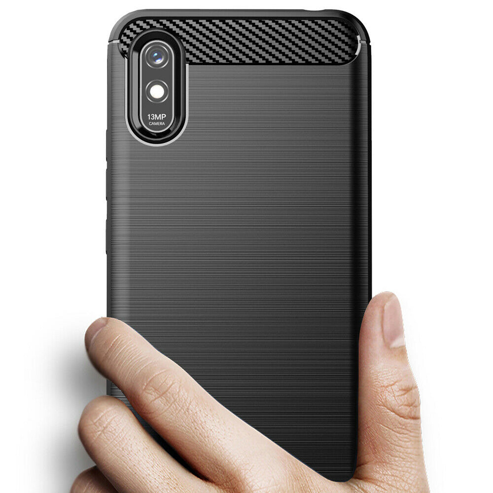 Husa pentru Xiaomi Redmi 9AT / 9A, Techsuit, Carbon, Neagra