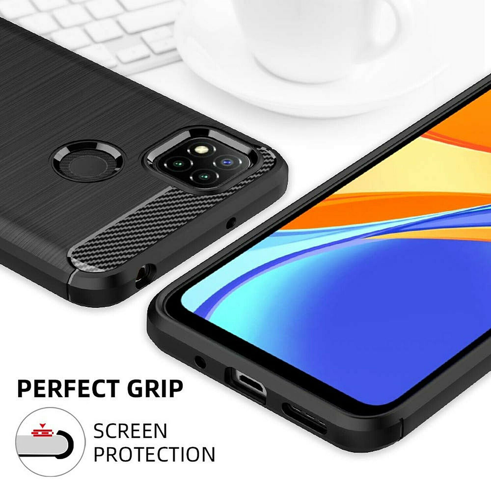 Husa pentru Xiaomi Redmi 9C NFC / 9C, Techsuit, Carbon, Neagra
