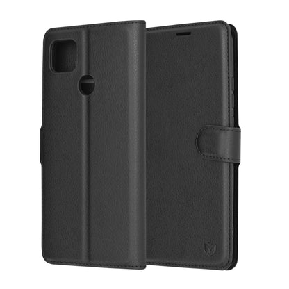 Husa pentru Xiaomi Redmi 9C NFC / 9C, Techsuit, Leather Folio, Neagra