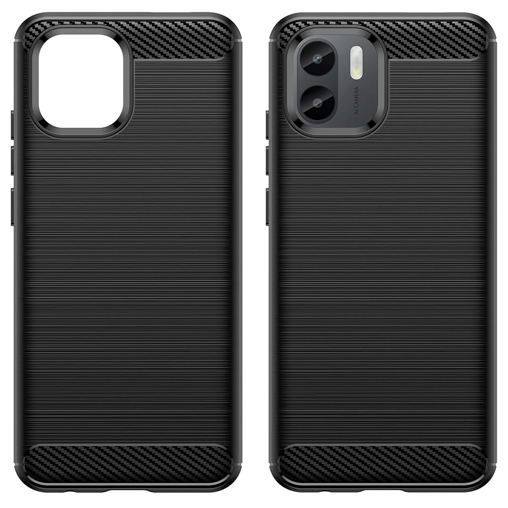 Husa pentru Xiaomi Redmi A2+ / A1+, Techsuit, Carbon, Neagra