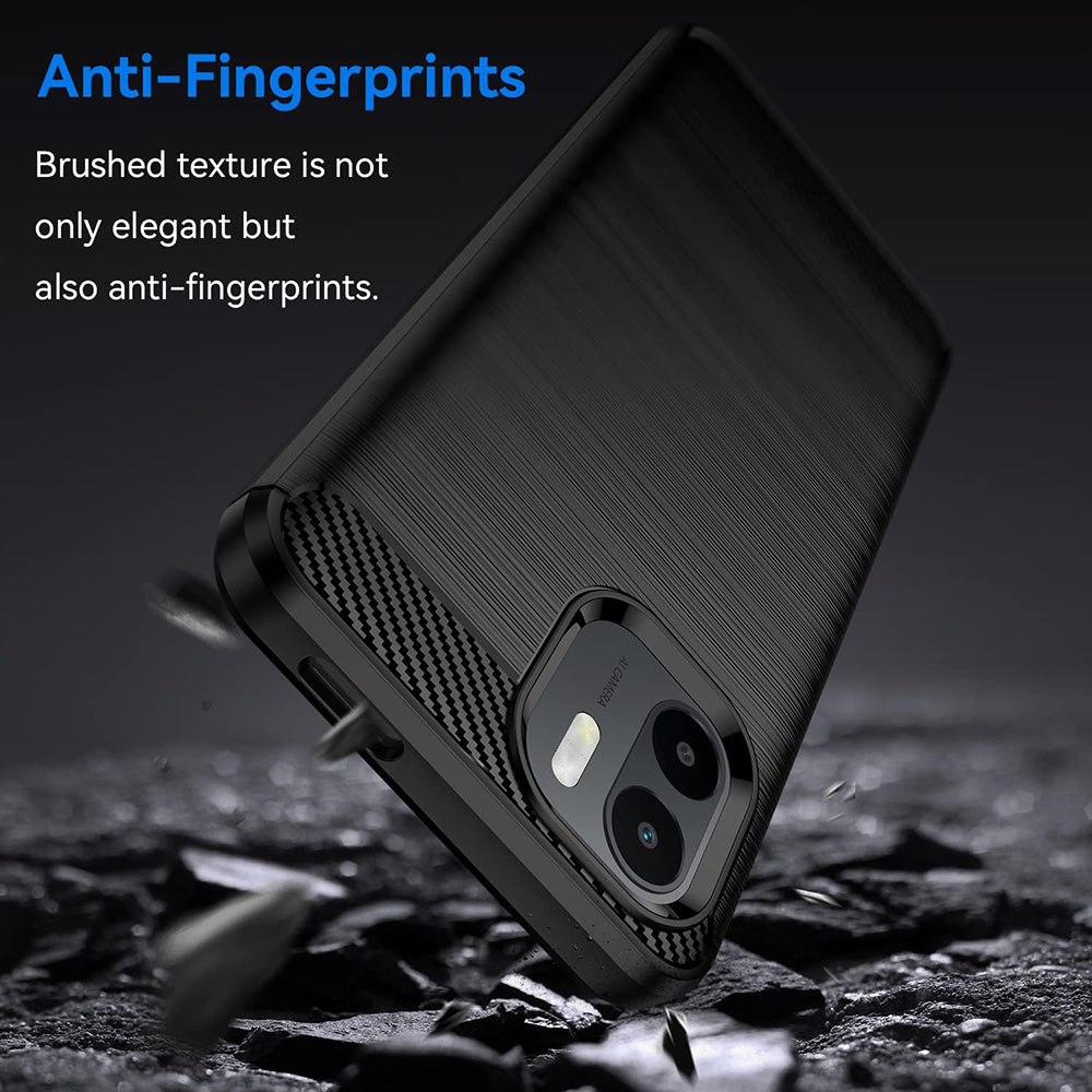 Husa pentru Xiaomi Redmi A2+ / A1+, Techsuit, Carbon, Neagra