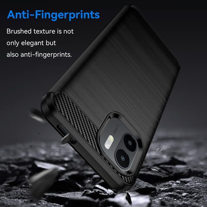 Husa pentru Xiaomi Redmi A2+ / A1+, Techsuit, Carbon, Neagra