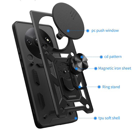 Husa pentru Xiaomi Redmi A3x / A3, Techsuit, CamShield, Neagra