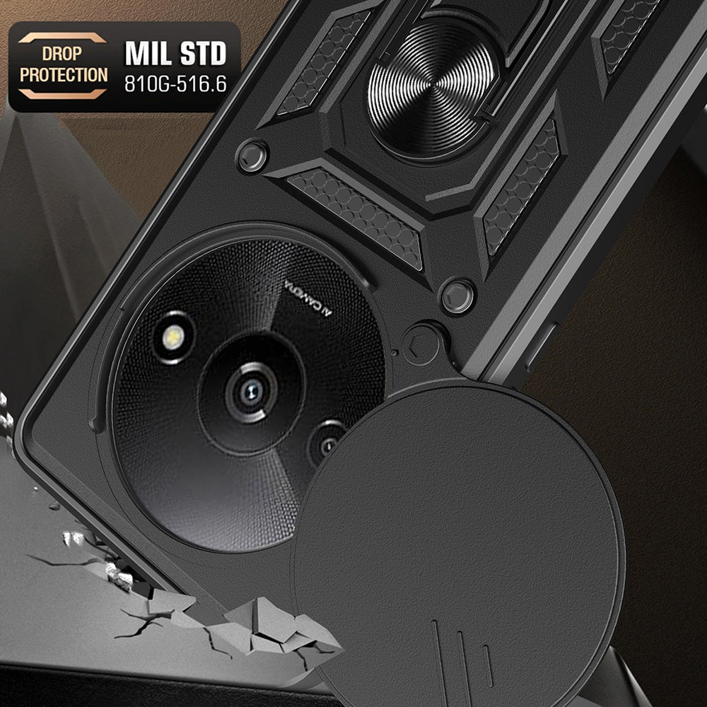 Husa pentru Xiaomi Redmi A3x / A3, Techsuit, CamShield, Neagra