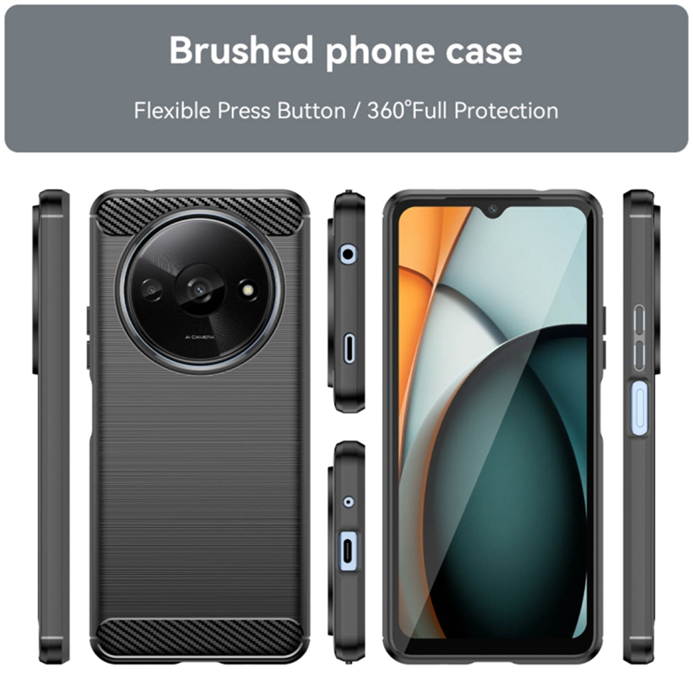 Husa pentru Xiaomi Redmi A3x / A3, Techsuit, Carbon, Neagra