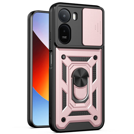 Husa pentru Xiaomi Redmi A7 Pro 4G, Techsuit, CamShield, Roz Aurie