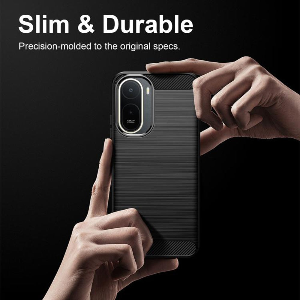 Husa pentru Xiaomi Redmi A7 Pro 4G, Techsuit, Carbon, Neagra