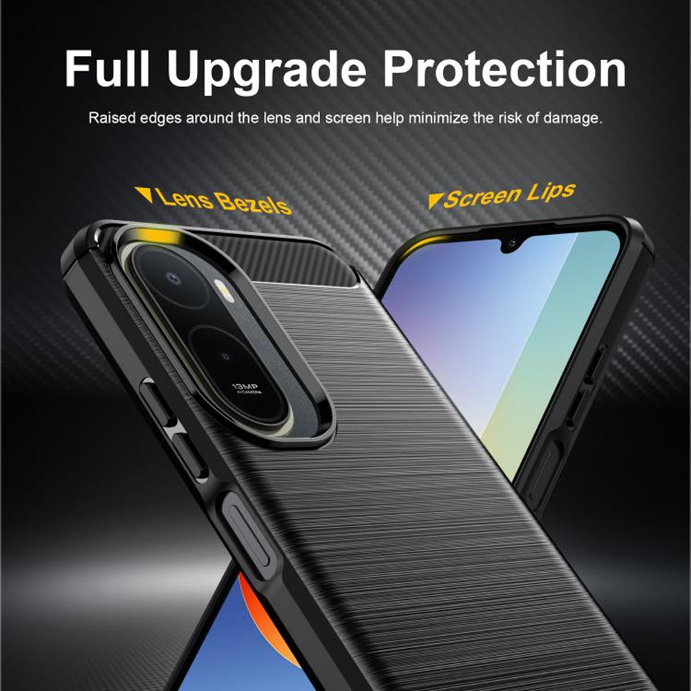 Husa pentru Xiaomi Redmi A7 Pro 4G, Techsuit, Carbon, Neagra