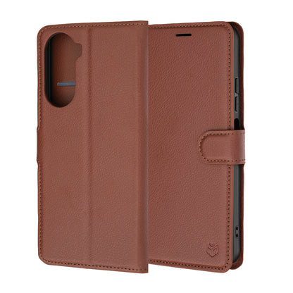 Husa pentru Xiaomi Redmi A7 Pro 4G, Techsuit, Leather Folio, Maro