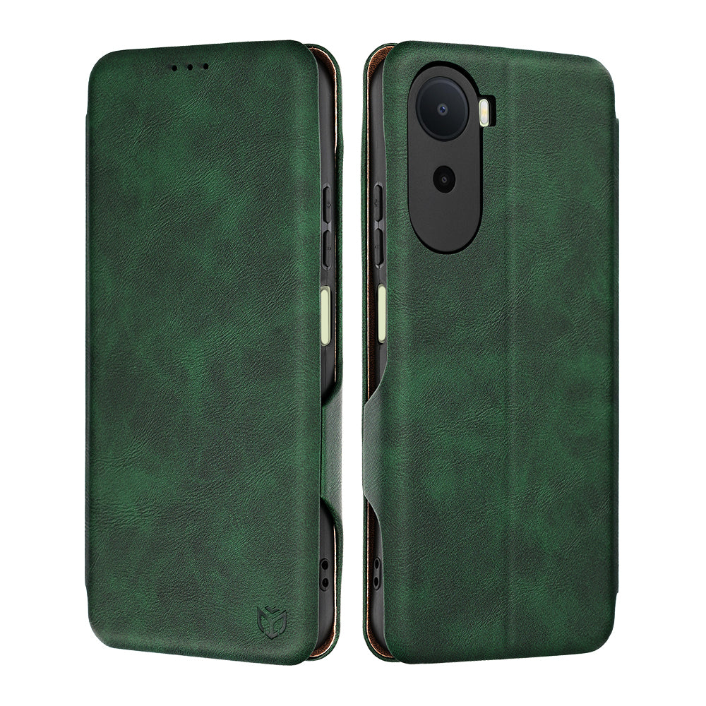 Husa pentru Xiaomi Redmi A7 Pro 4G, Techsuit, Safe Wallet Plus, Verde