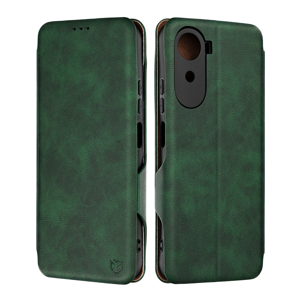 Husa pentru Xiaomi Redmi A7 Pro 4G, Techsuit, Safe Wallet Plus, Verde