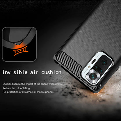 Husa pentru Xiaomi Redmi Note 10 Pro Max / Note 10 Pro, Techsuit, Carbon, Neagra